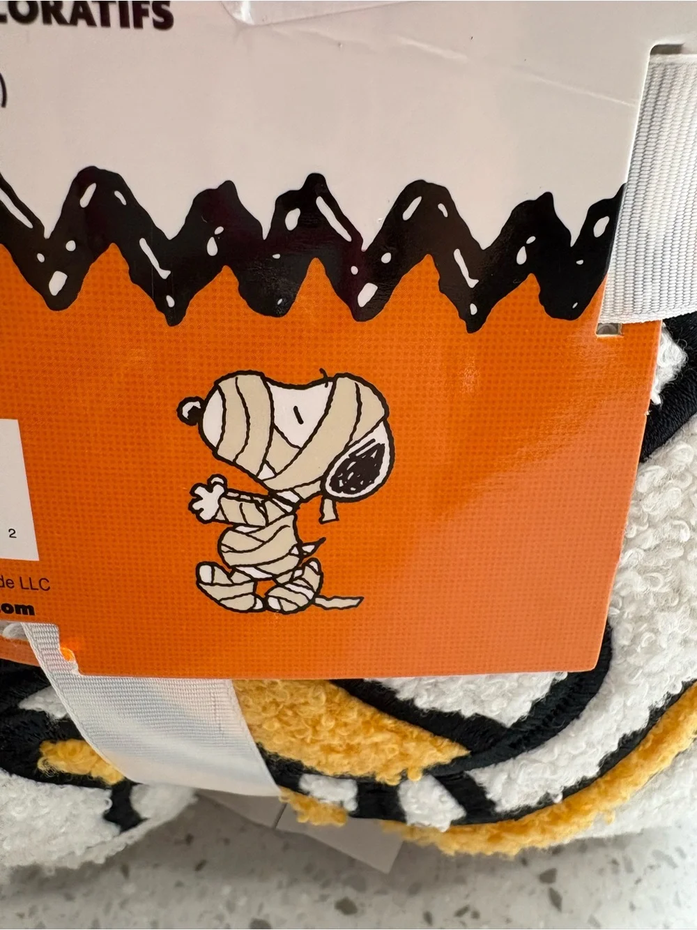 Peanuts Woodstock Decorative Throw Pillow - White & Yellow